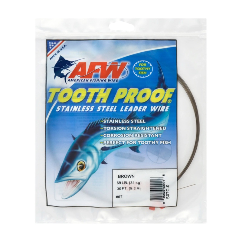 AFW Tooth Proof Leader Wire Camo 27 lb. – 30 ft.