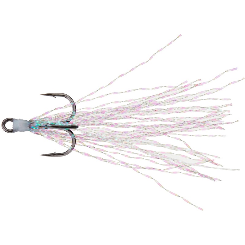 Megabass Tinsel Treble Hook Replacement Karashi Hooks – 2 Pack Green Holo Tinsel #10 hook – 2 pack
