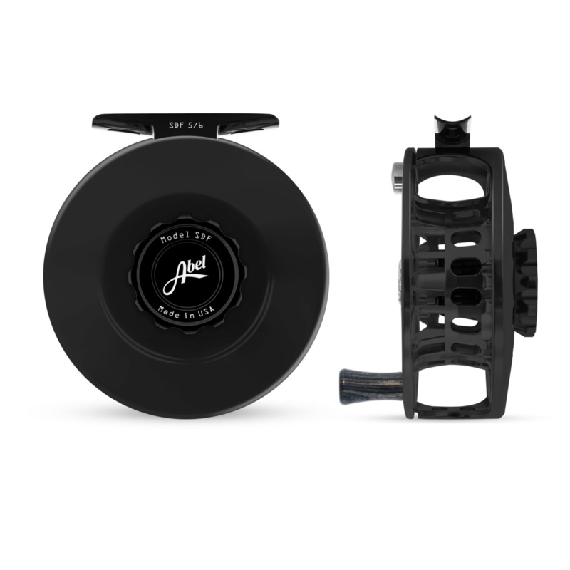Abel SDF Fly Reel Solid Black – Black Drag Knob 5/6 WT Ebony Handle 5/6 wt