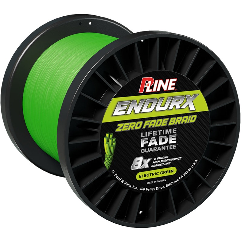 P-Line EndurX Braid Bulk Spools – Electric Green Electric Green 10 lb – 2300 yards