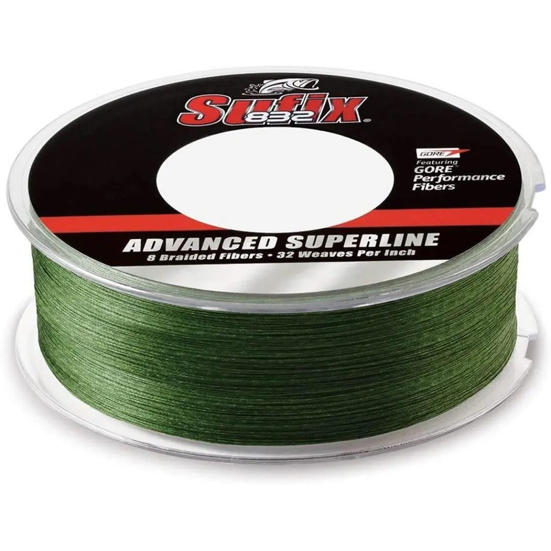 Sufix 832 Braided Line 300 yd 10lb Low-Vis Green