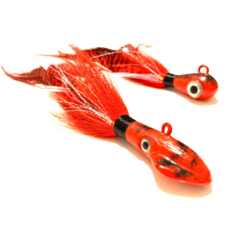 Fire Red Cobia Jig 1.5oz Bugeye