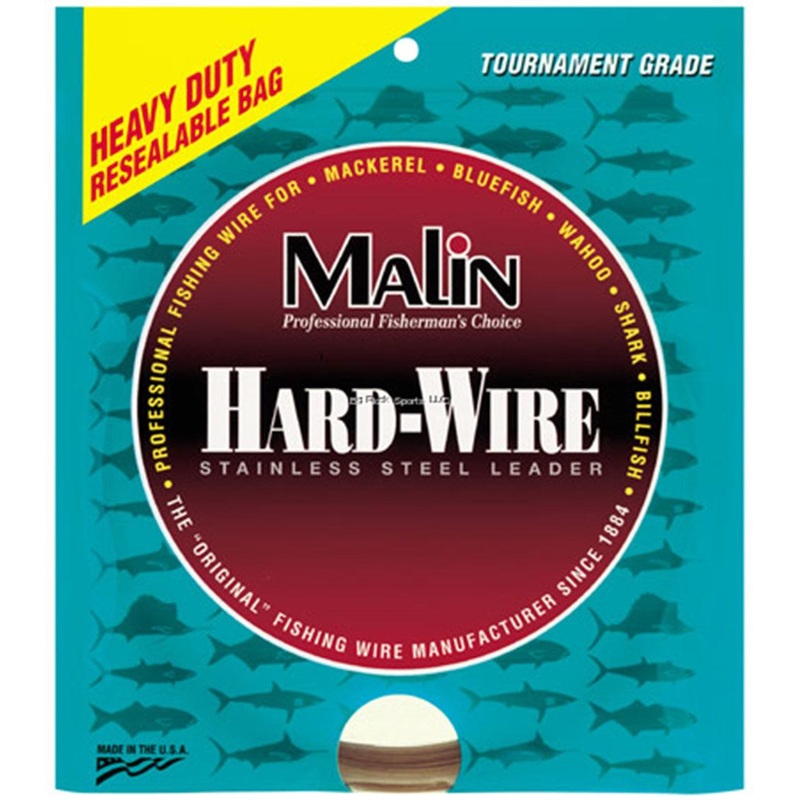 Malin Hard Wire Stainless Steel Leader 43lb Test 42′ Spool
