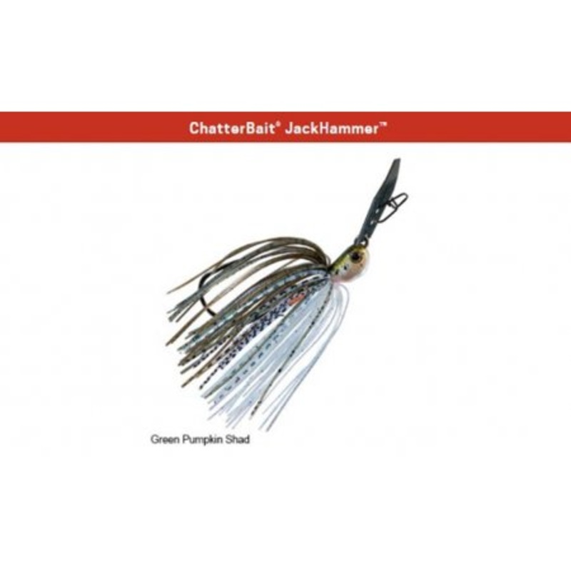 Z-Man CBJH125-09 Chatterbait Jack Hammer 1.25 Oz Green Pumpkn Shad