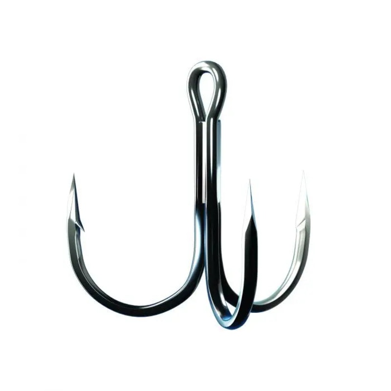 Eagle Claw Trokar 3X Strong Round Bend Treble 2