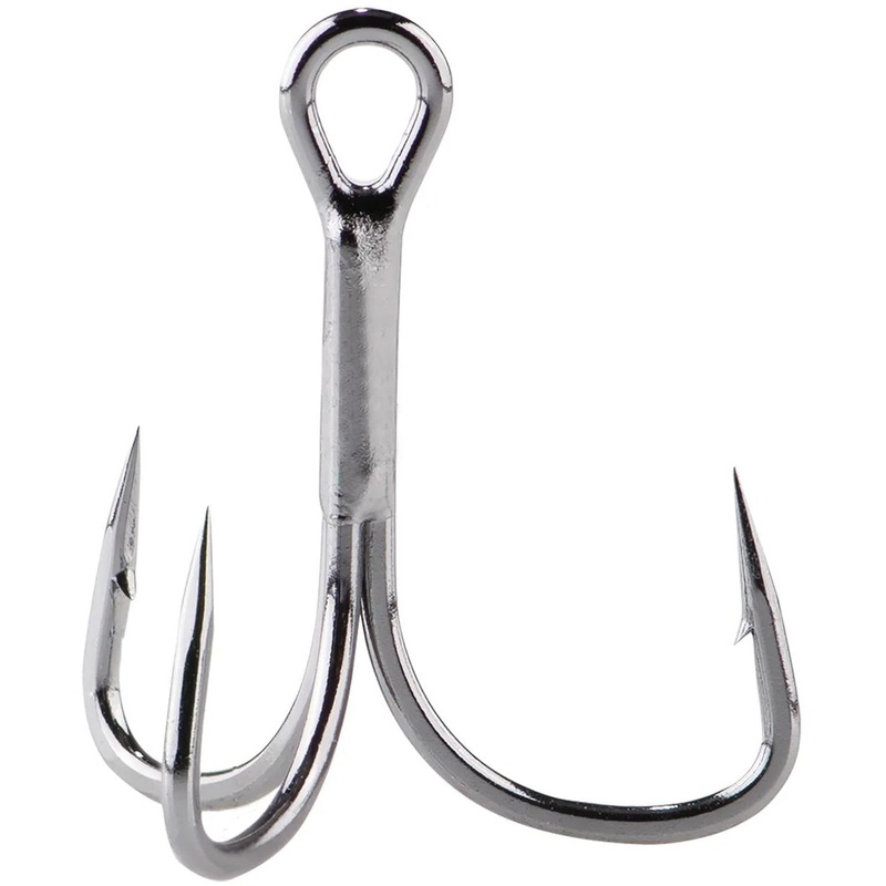 Berkley Fusion19 Medium Shank EWG Treble Hooks Black Nickel #1 hook – 6 pack