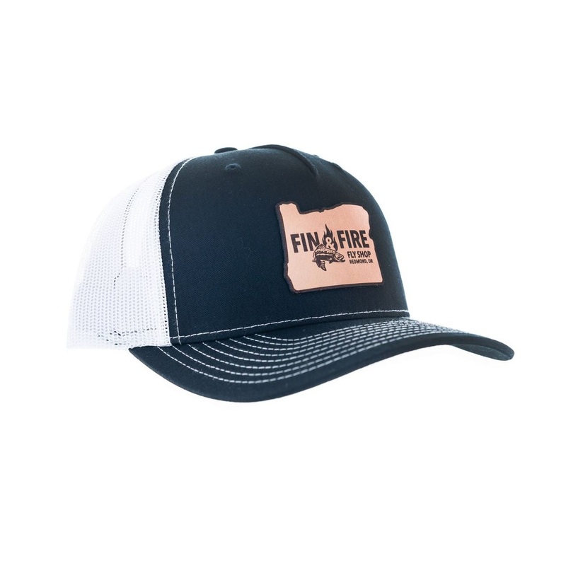 Fin & Fire Logo Hat: Black/White