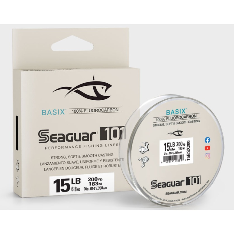 Seaguar Basix 100% Fluorocarbon Fishing Line 4lb