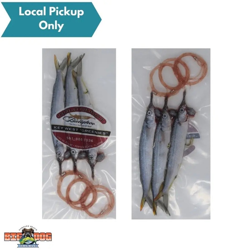 GOLD COAST BALLYHOO SWIMMER MONO RIGGED SINGLE HOOK 3 PACK
