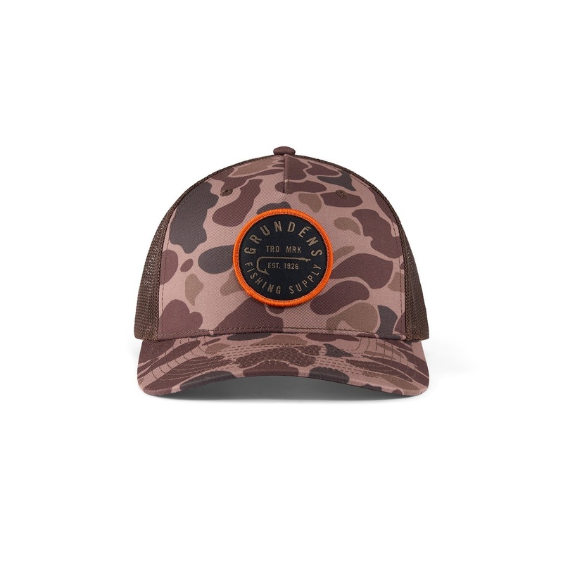 Grundens Hook Trucker Hat Duck Camo