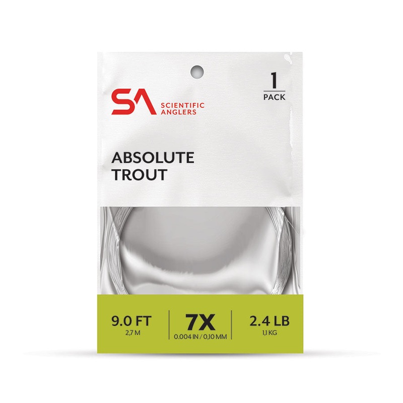 Scientific Anglers Absolute Trout Leader 1-Pack 7.5′ 0X