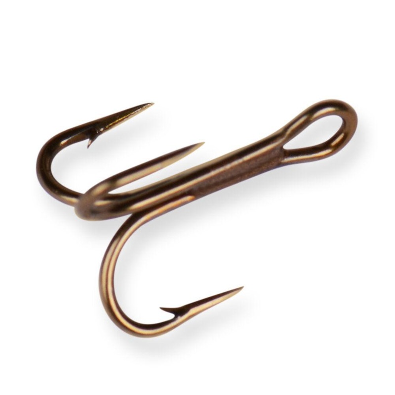Mustad Treble Hooks Bronze Size 12 – Q’ty/Pk 25