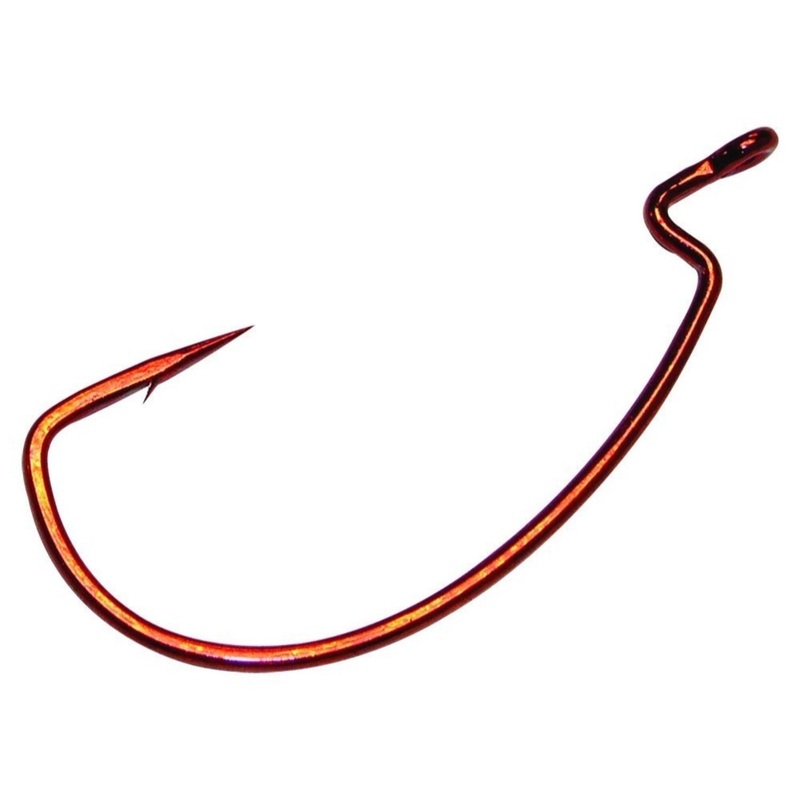 Gamakatsu Red EWG Offset Worm Hook #4 – 6 pack