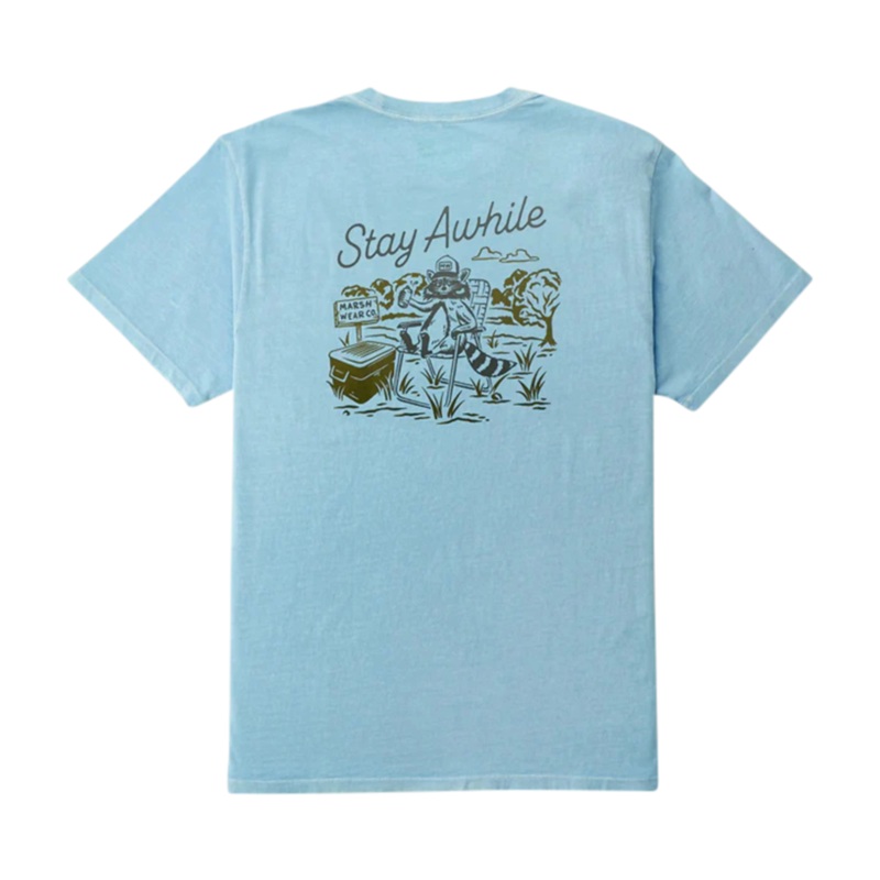 Marsh Wear Stay Awhile Short Sleeve Tee Hazy Blue Small