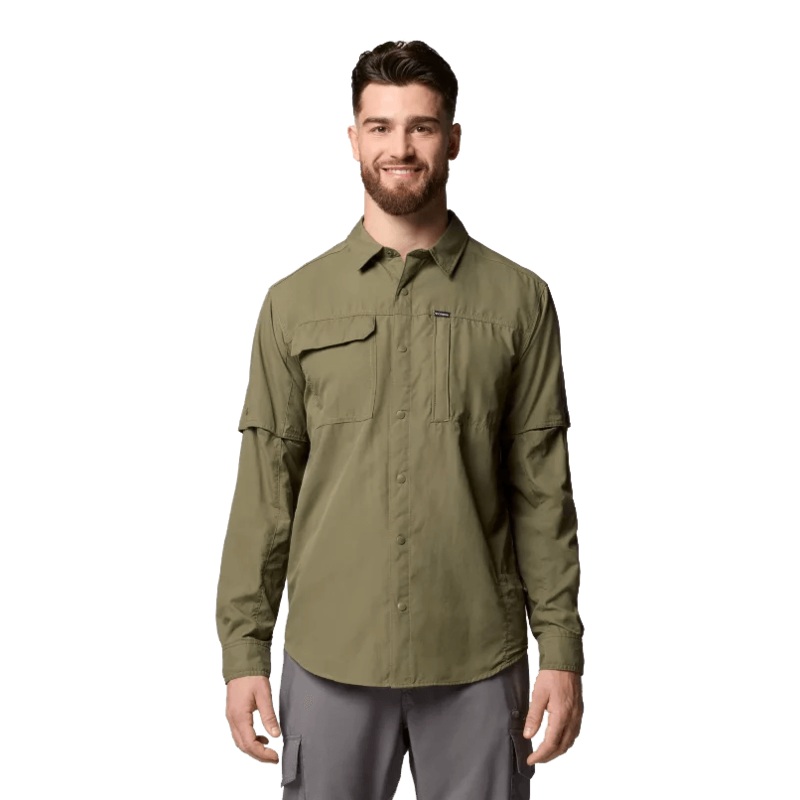 COLUMBIA SKIEN VALLEY LONG SLEEVE SHIRT – STONE GREEN STONE GRN MD