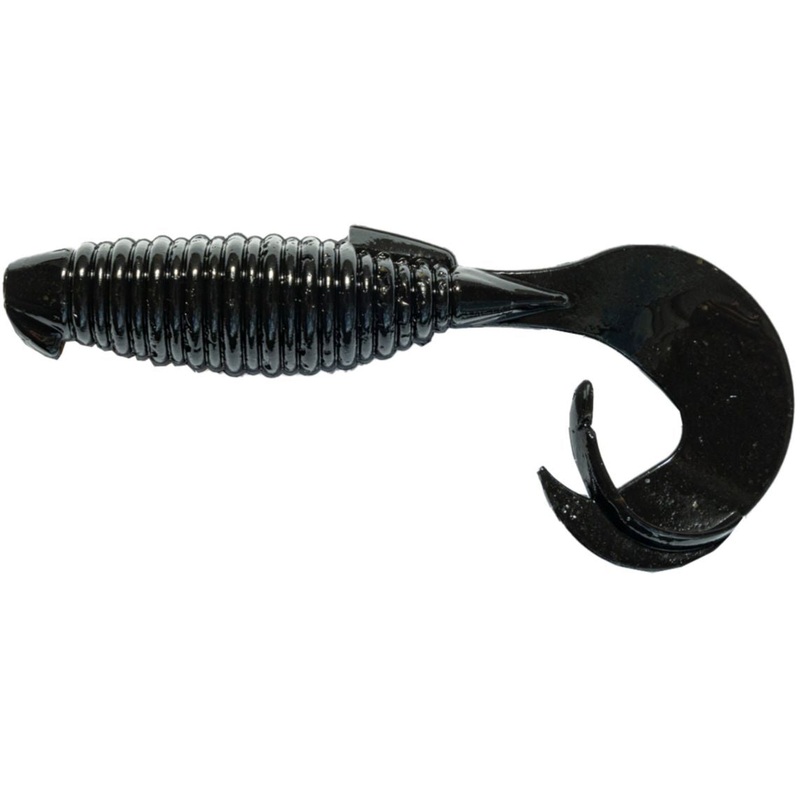 Keitech Flapper Grub 4 Inch Soft Plastic – 7 Pack Black