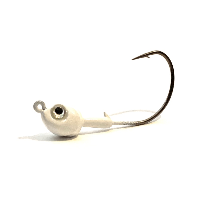 White Kahle Hook Live Bait Jig Heads 3pk 1/8oz