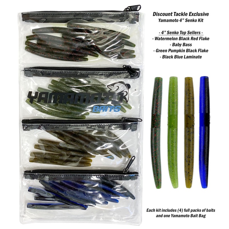 Gary Yamamoto Senko Kits – 40 Total Baits with Bag 4 Inch Senko Top Sellers 1