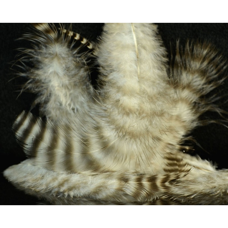 Hareline Grizzly Marabou Natural Grizzly