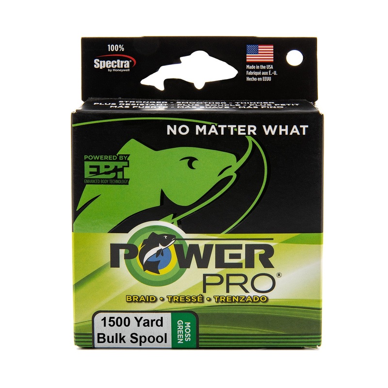 Power Pro Spectra Moss Green Braided Line 1500 yard Bulk Spool 5