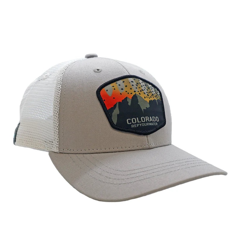 Rep Your Water – Colorado Mountain Cutthroat Hat Gray/White