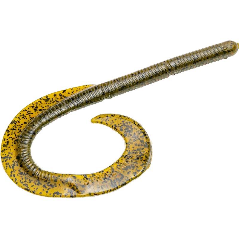 Strike King Rage Tail Anaconda Magnum Ribbon Tail Worm Double Header – Red 10 inch