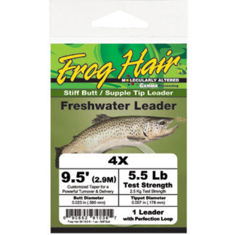 Frog Hair Tapered Stiff Butt Leaders (3/pk) – Fly Fishing 3X