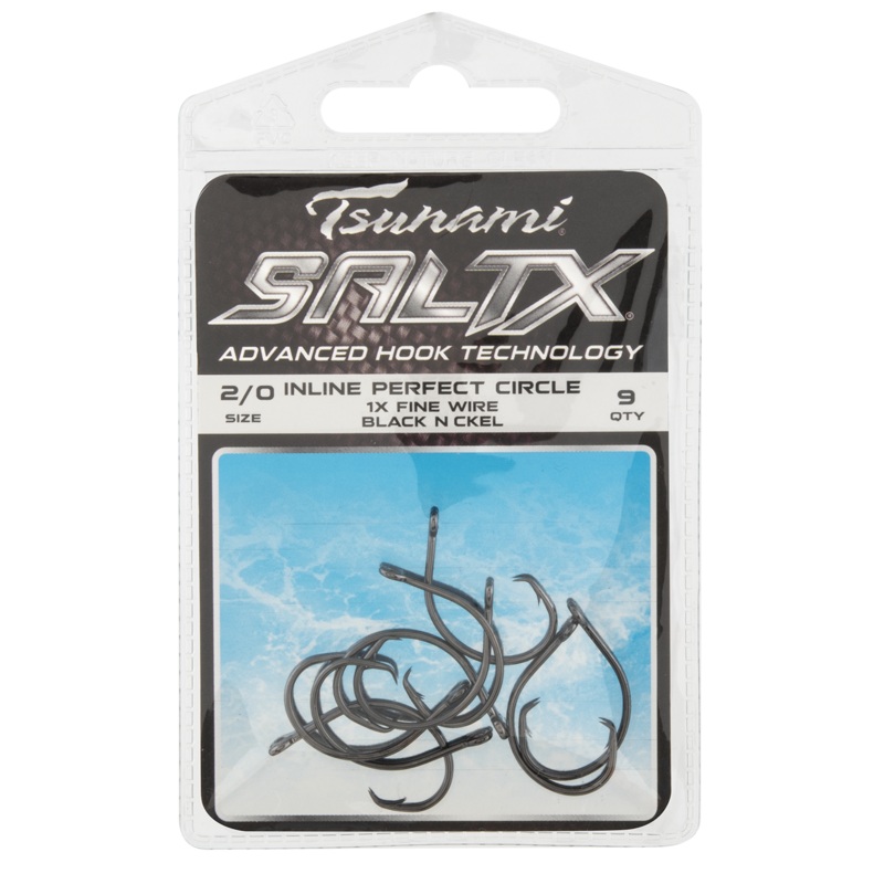 Tsunami SaltX Inline Perfect Circle Hook 1/0 – 9ct