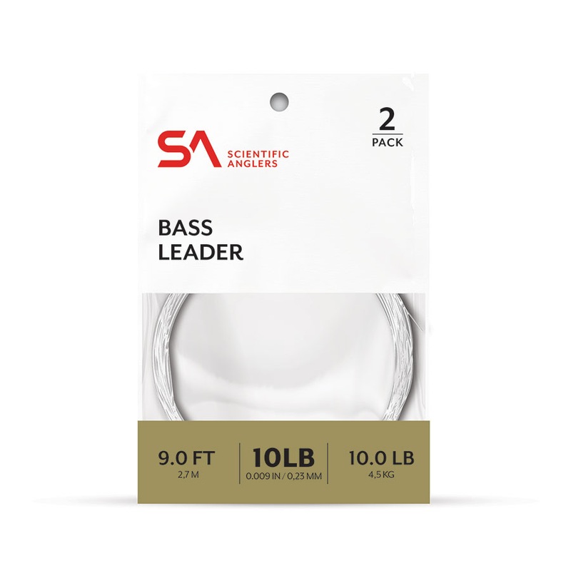 Scientific Anglers Bass Tapered 9 ft. Leader 2 Pack 20LB