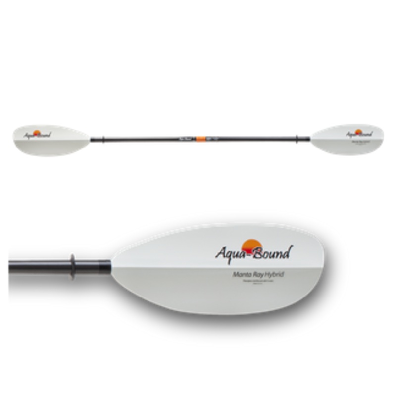 Aqua Bound Manta Ray Hybrid 2-Piece Posi-Lok Kayak Paddle White 210cm