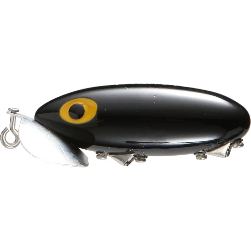 Arbogast Original Jitterbug Wakebait Black 2 inch – 1/4 oz