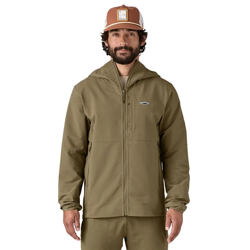 Patagonia M’s R1 TechFace Fitz Roy Trout Hoody – New for 2025 Black / BLK XS