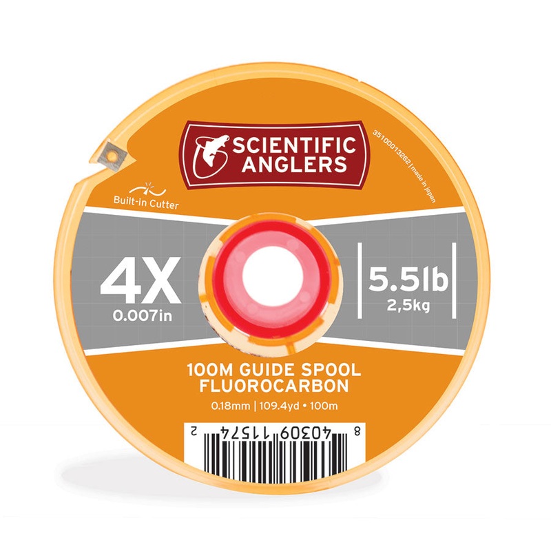 Scientific Anglers Fluorocarbon Tippet 100M Guide Spool 0X