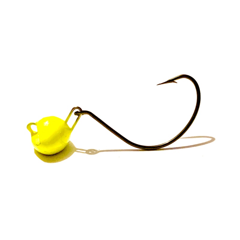 Yellow Chartreuse Live Bait Jig Heads 1/8oz 2/0