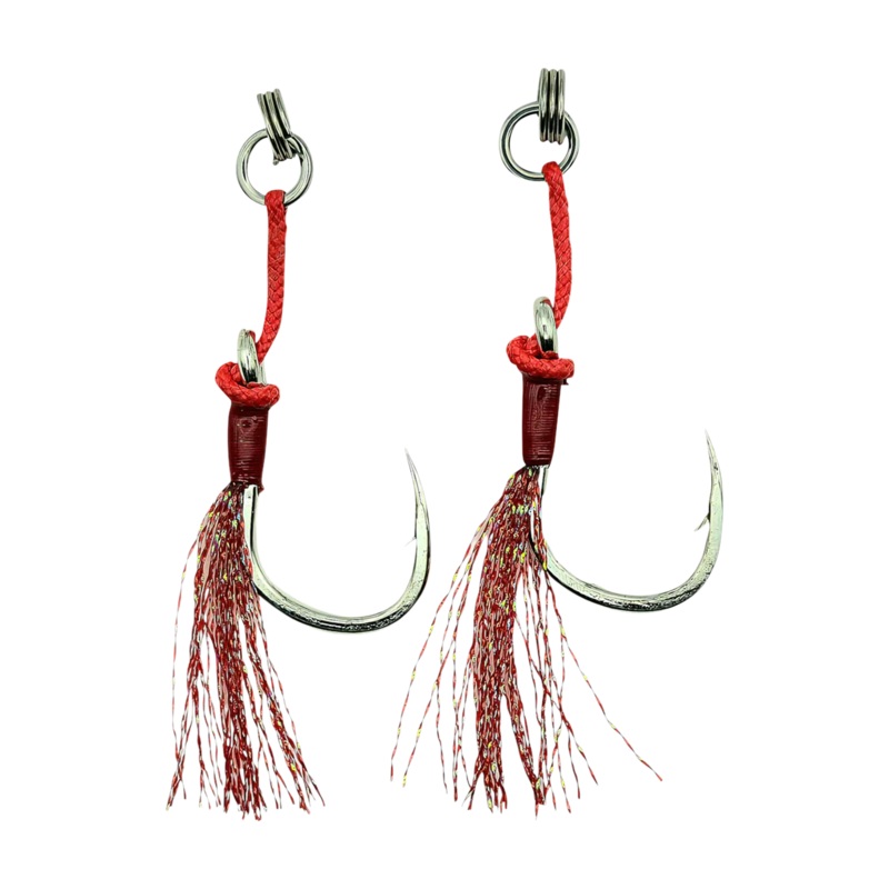 Johnny Jigs Pro Jigger Single Assist Hooks 4/0 (2-Pack)