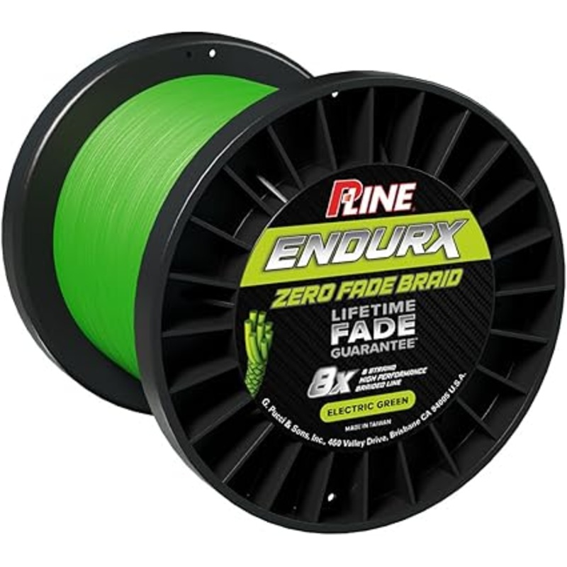 P-Line Endurx No Fade Braid 65lb 2500yd Electric Green