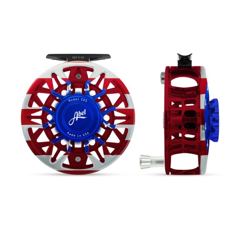 Abel SDS Fly Reel Ported USA/USA Knob 9/10WT with Platinum Handle 9/10 wt