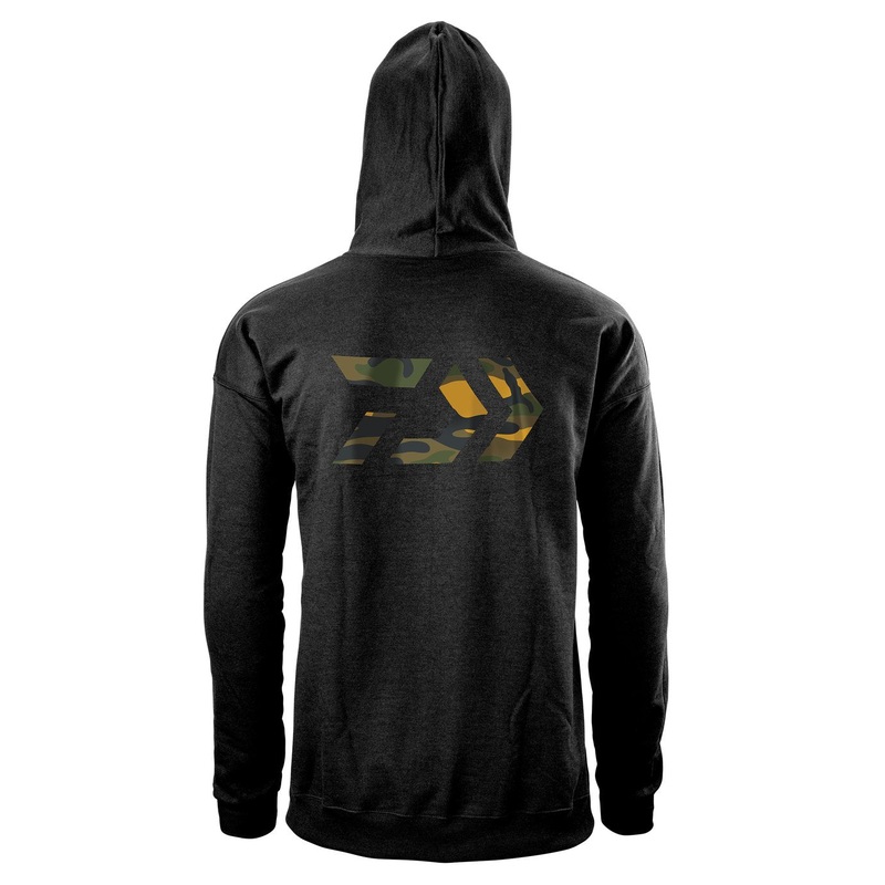 Daiwa D-Vec Green Camo Logo Hoodie Small