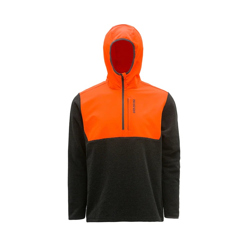 Grundens Deviation Bering Pro Fleece 1/4 *Final Sale* Red Orange S