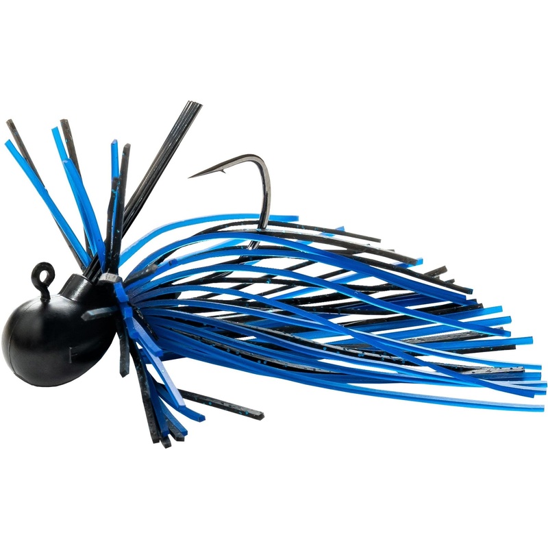 Keitech Tungsten Guard Spin Jig Black Blue Flake 1/8 oz