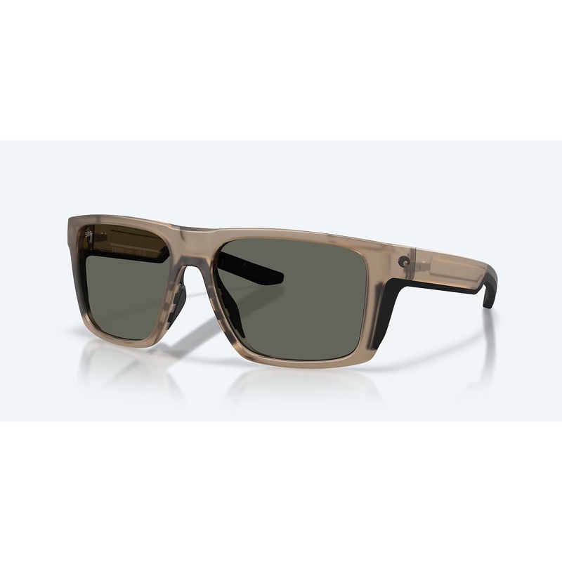 Costa Lido Polarized Sunglasses Matte Brown Smoke Frame w/ Gray  580G Glass Lens