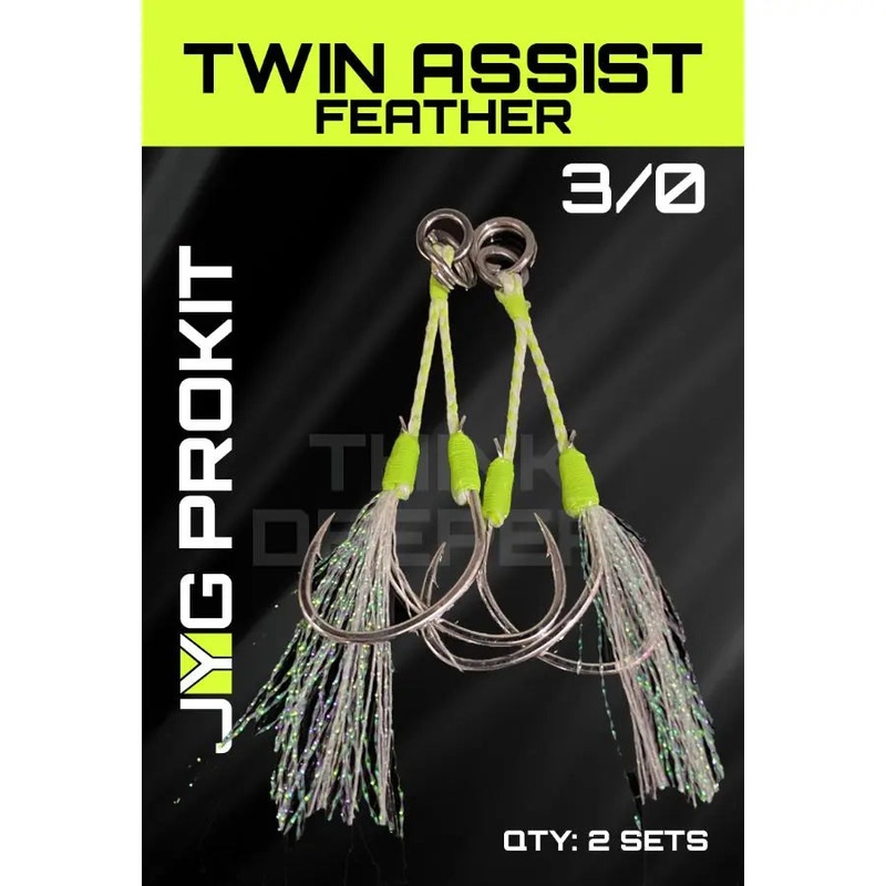 JYG PRO TWIN ASSIST FEATHER HOOKS 3/0