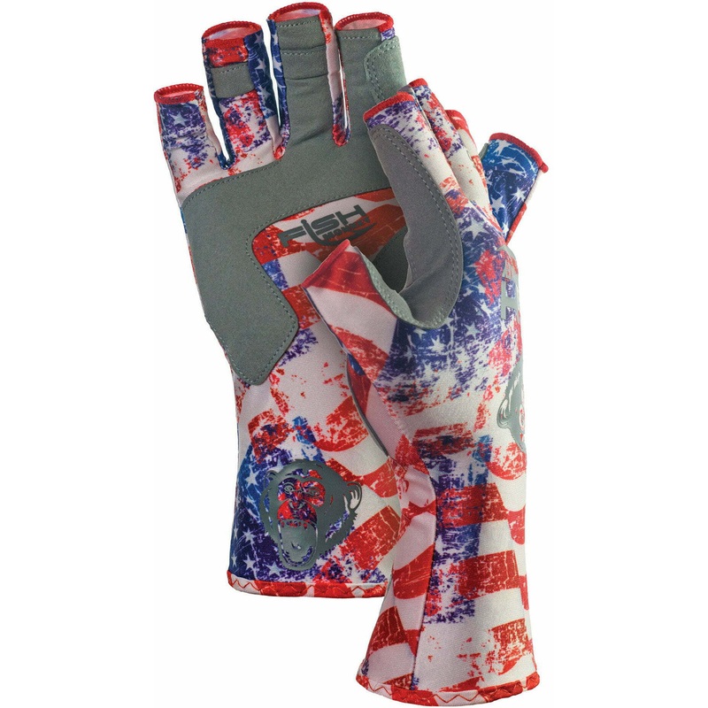 Fish Monkey Half-Finger Guide Glove Americana 2Xlarge