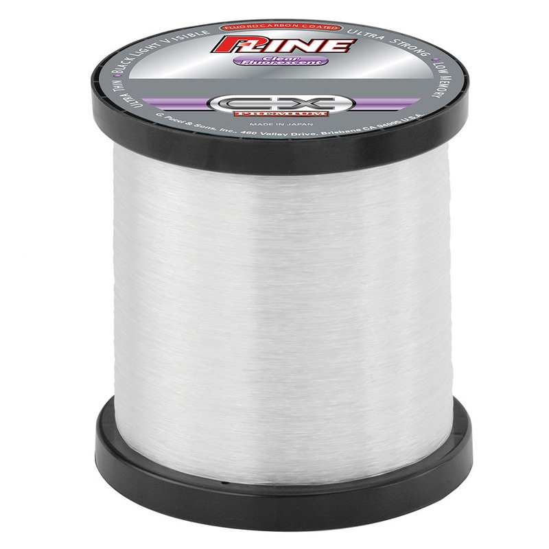 P-Line CX Premium Fluorocarbon Coated Bulk 3000 Yard Clear Clear Fluorescent 4 LB