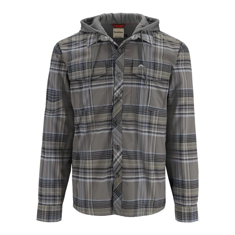 Simms M’s Coldweather Hoody Gunmetal Neo Plaid L