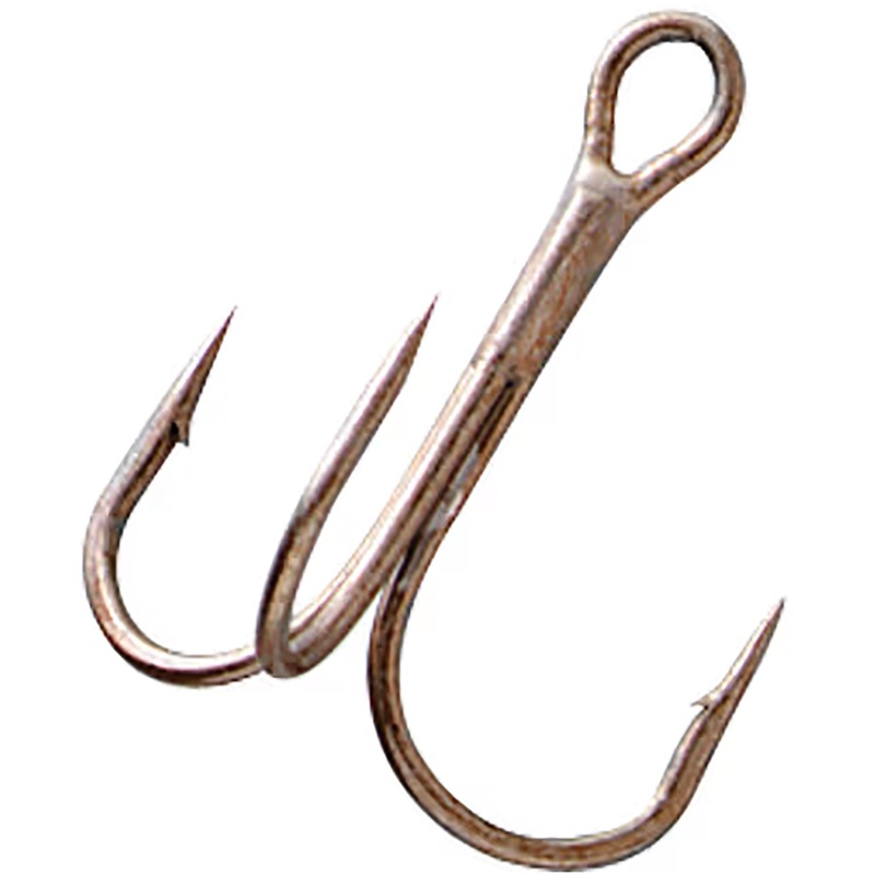 Gamakatsu Round Bend Treble Hook Bronze #12 – 12 pack