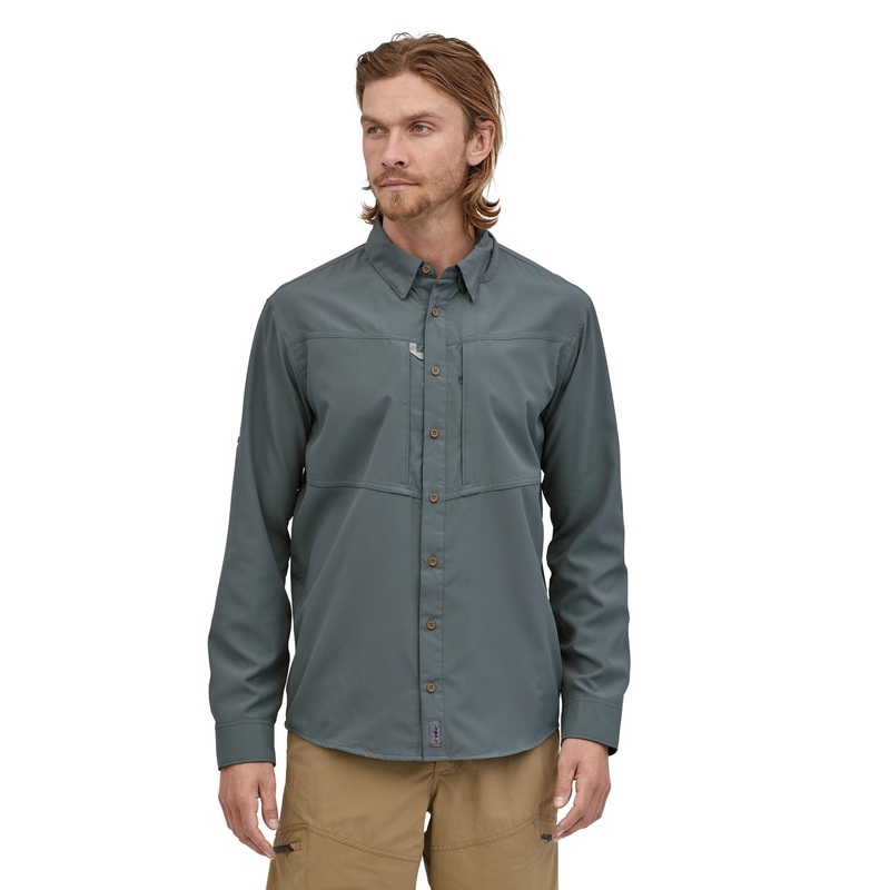 Patagonia M’s L/S Sol Patrol Shirt Plume Grey / PLGY XS