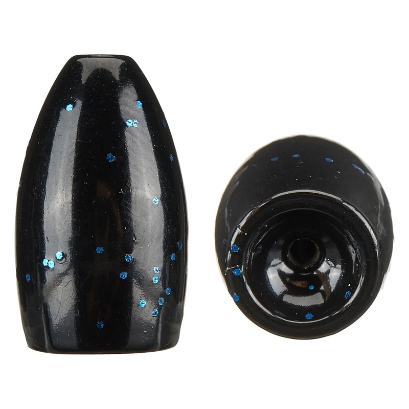Queen Tackle Tungsten Flipping Weights 1/2oz (2 Pk) Black Blue Flake