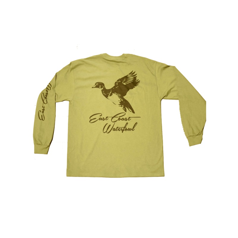 Army Green Wood Duck | East Coast Waterfowl | Long Sleeve Shirt S