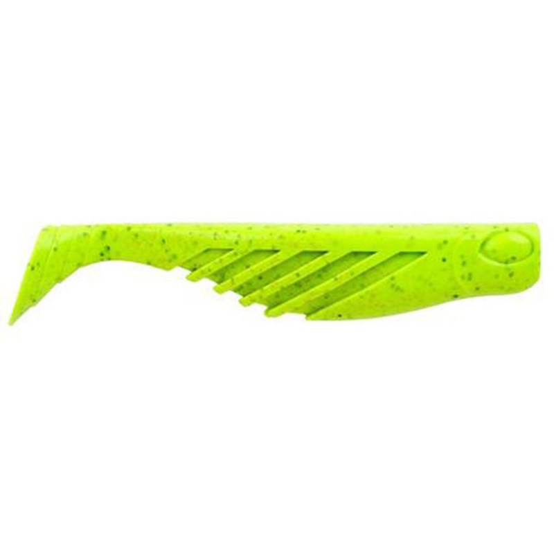 Berkley Gulp! Saltwater Ripple Mullet – 4 Inch Chartreuse Pepper 4 inch – 4 Pack